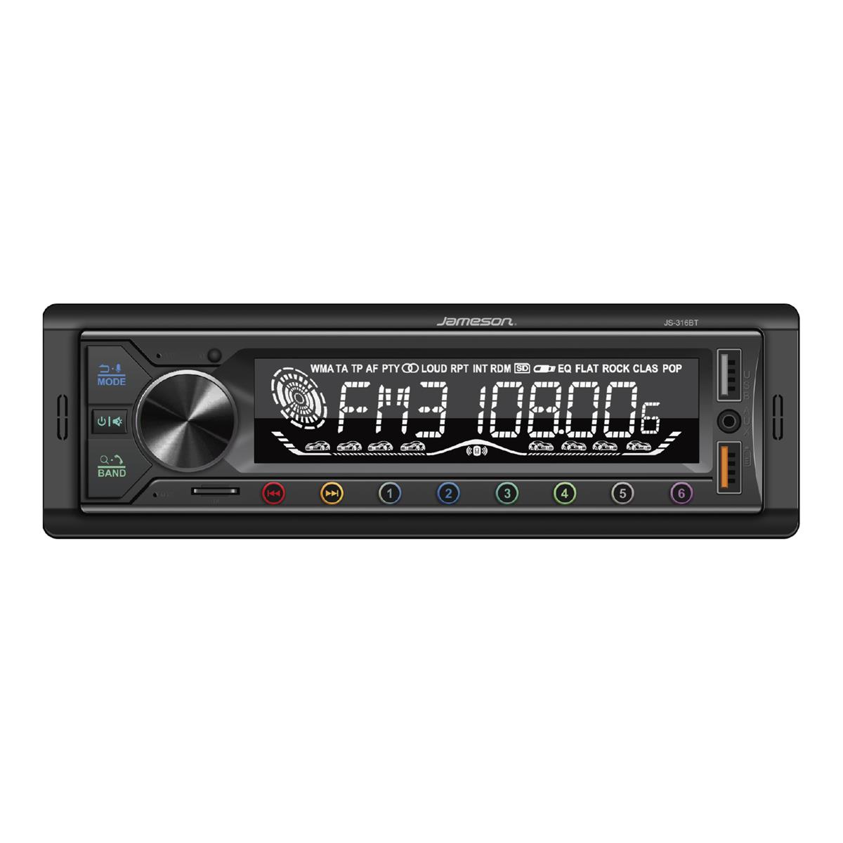 JAMESON JS-316BT BLUETOOTH}USB}SD}AUX GİRİŞLİ OTO TEYP